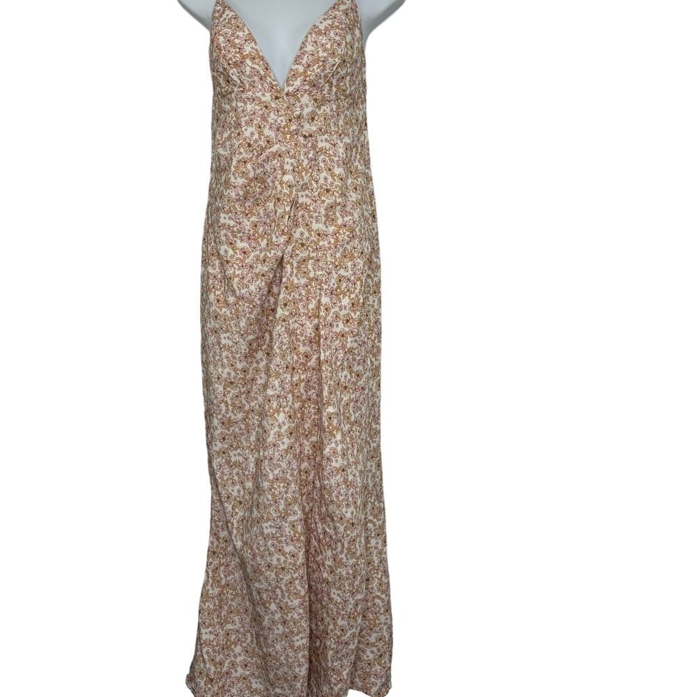 Significant Other Maria Floral Linen Sleeveless Maxi Dress 8